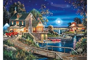 MISHBAY Diamond Painting Puerto - 5D DIY Pintura Diamante 30x40cm - Dibujos con Diamantes Edificios - Punto de Cruz Kit Completo