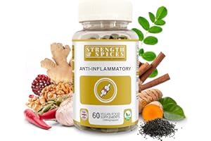 STRENGTH & SPICES100% NATURAL VEGAN FOOD SUPPLEMENTS Strength & Spices Anti-inflammatory, Muscle and Joint Care Supplements for Mobility and Recovery, Turmeric Capsules with 28 Powerful Ingredients, Vegan and All-Natural, 1000mg, 60 Capsules