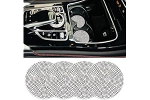DaKuan - Set di 4 portabicchieri per auto, antiscivolo, antiurto, universali, con strass di cristallo, accessori per interni dell'auto