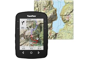 TWONAV GPS Terra + Mapa España Topo - Multideporte Bicicleta Ciclismo BTT Senderismo Trekking/Compacto y Ligero / 3 Botones Frontales/Pantalla 3.7" / Autonomía 15 h/Memoria 32 GB/Mapa Topo Incluido