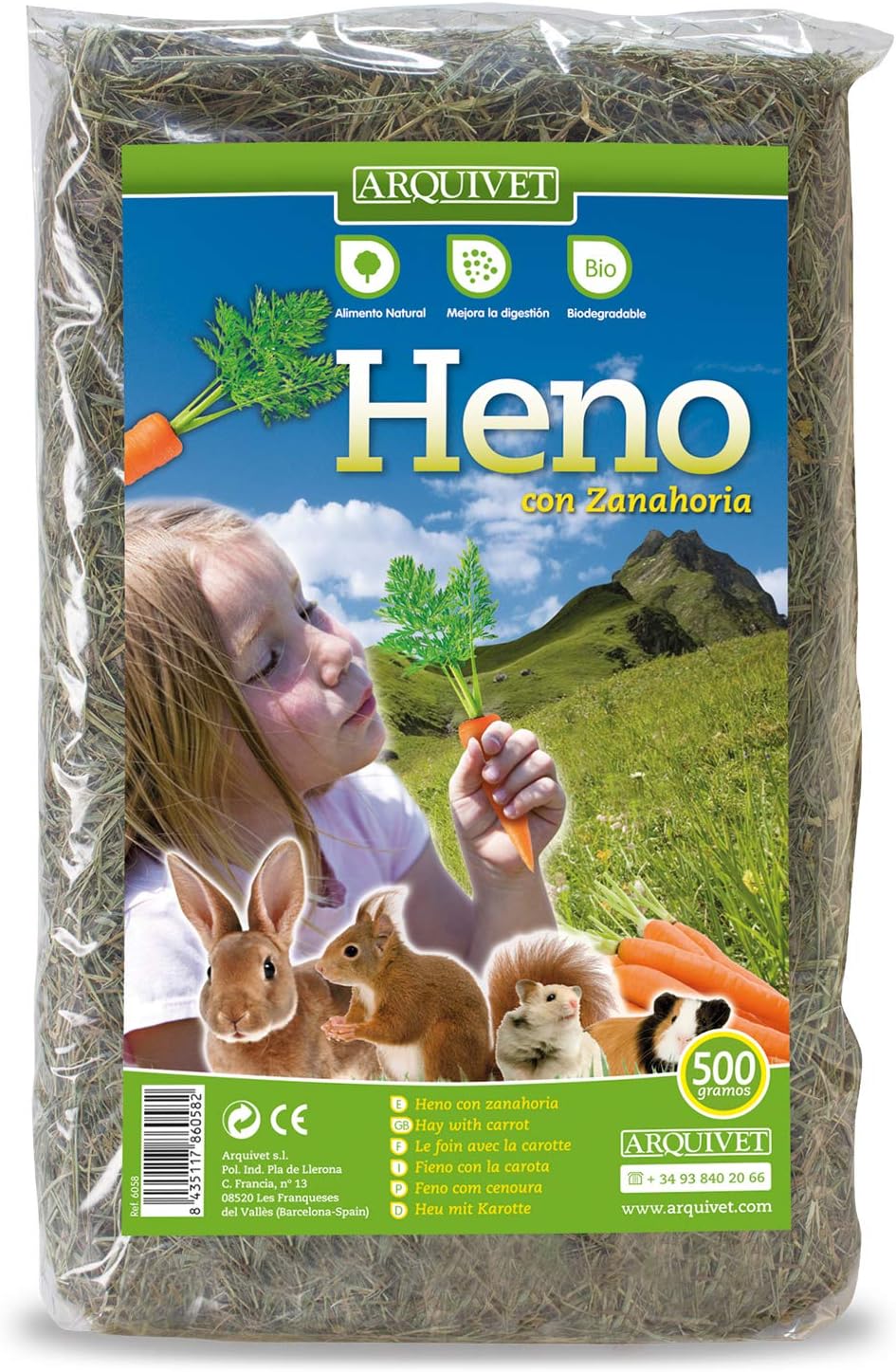 Arquivet Heno Varios Aromas para roedores