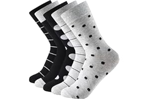 Balseti Calcetines Mujer, 6 Pares, Algodón Suave, Estampados Rayas y Lunares, Talla Única (35-41)