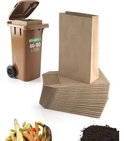 Poubelle Compost BioMat AirBox 7L - Avec Sacs Papier Compostables Made In Germany