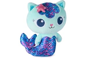 Gabby's Dollhouse, Förstklassig Gosedjur, Vintastic MerCat, gosedjur 25 cm med rörlig sjöjungfrustjärt