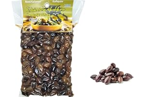 BFYSYO Greek Kalamata Olives 1kg Vacuum-Sealed | Key in The Mediterranean Diet | Loaded with Important Nutrients and Antioxidants| No Preservatives