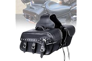 BIKERS GEAR AUSTRALIA PHILLIP ISLAND BG Bikers Gear Australia - Bolsa de sillín para motocicleta, bolsa con tachuelas con organizador de almacenamiento de equipos, bolsas de equipaje de viaje para accesorios de motocicleta para hombres