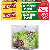 Koroplast Orta Boy Buzdolabı Poşeti Dev Ekonomi 80&rsquo;li, Yeni Ekonomik Buzdolabı Poşeti Orta Boy 24x38 cm, BPA İ&ccedil;ermez, Sızdırm