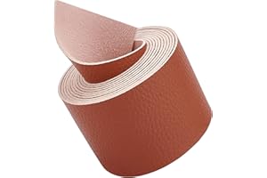 GORGECRAFT Bracelet en Cuir Motif Litchi 78,2 cm de Long (5),(1) cm de Large Cordon Plat Bandes de Ceinture en Cuir Marron pour Travaux Manuels Projets de Bricolage Vêtements Colliers