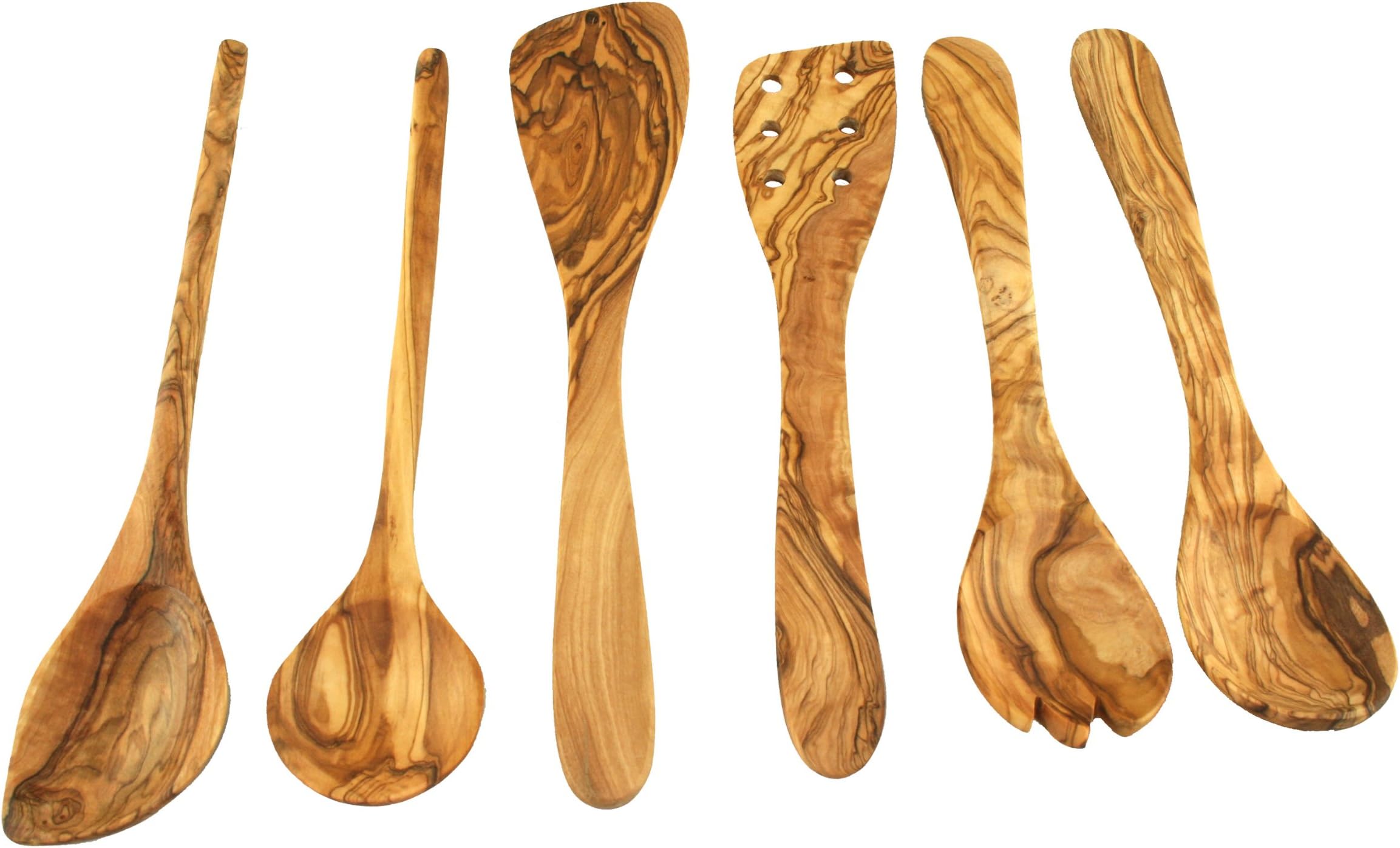 D.O.M. 6-Piece Kitchen Set Made of Olive Wood