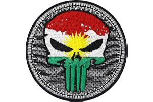 Biker Patches tygmärke Kurdistan Biker Punisher Patch att stryka/sy på | Biker Kutte applikation för alla tyger