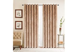 ZIMEL HOMES Luxury Crushed velvet curtains (Pair)with lined eyelet ring curtains for bedroom, home decor,living room accessories-Available in Black, Blush pink, charcoal grey, Purple silver.(8 sizes)