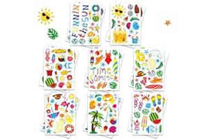 BROMMAT Pegatinas para Niños, Hawaii Verano Fiesta Pegatinas para Luau Tropical Verano Hawaii Decoración, DIY Scrapbooking Pegatinas Artesanía