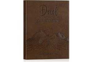 Lanpn Dad Life Story Journal med 300+ uppmaningar, farsberättelse guidad dagbok, lädertryck pappa minne minnesbok att fylla i