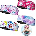 Zhanmai 4 Pieces Kids Swimming Headband Adjustable Swimmer's Headband Waterproof Water Headband Ears Band Kids Swimming Ear Covers for Ear Protection (Unicorn Style)