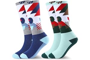 West Biking Skisocken Kinder - 2 Paar Dicke Thermosocken Kinder, Merinowolle Warme Socken Kinder für Kaltes Wetter Skifahren und Wandern, Winter Funktionssocken Kinder für 6-15 Jahre