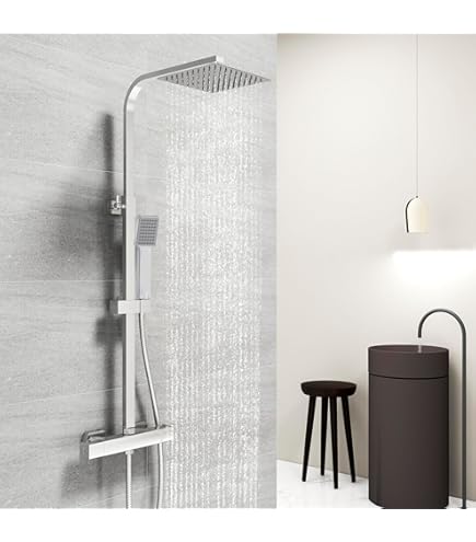 Colonne De Douche - Ensemble De Douche Avec Manivelle - Douche De Pluie, Massage Et Cascade - Salle De Bains - Bricolage