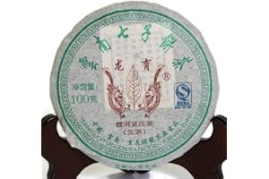 GOARTEA Puerh Tea - Raw Thé Pu erh Cake 100g / 3.5oz 2010 Year Aged Lucky Dragon Small Cake - Pu erh Tea Puer Tea Pu'er Tea - Yunnan Thé Pu-erh- Chinois Tea