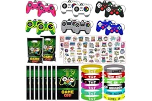 HEAWAA 44 Pezzi Videogiochi Forniture per Festa Bambini Videogioco, Pinata Portachiavi di Compleanno Gioco Braccialetto Tatuaggio Luminoso Sacchetto di Caramelle Ragazzo Regalo Di Compleanno per Bambini