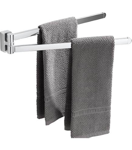 Porte-Serviettes GROHE Start Cube 43.8cm - Chromé Avec Bras Pivotants