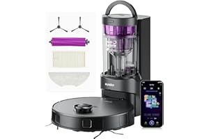 Eureka E20 Plus Robot Aspirador autovaciado, 8000 Pa, Vaciado Automático de Polvo,180 Min de Duración de Batería,DuoDetect AI 3D Evitación de Obstáculos,para Alfombras y Pelo de Mascota, Negro