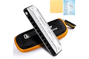 East top Maxwell ST Blues Harmonica en si bémol professionnel à 10 trous pour adultes, joueurs professionnels et étudiants de tous niveaux