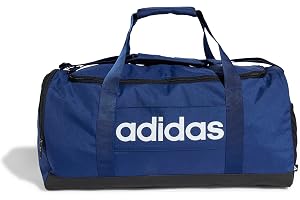 adidas unisex - vuxen Essentials Linear Duffel Bag Duffel Bag, dark blue/white, M