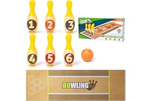 GwaOery Kids Bowling Set with Game Mat Multi-Coloured Indoor Outdoor Early Educational Soft Bowling Toy Gift Active Game Toddler Birthday Present Gift Party for Girls Boys Age 3 4 5