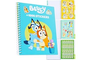 Bluey Libri Adesivi Bambini Libro Stickers + 1000 Adesivi per Scrapbooking Attivita Creative per Bambini Idea Regalo