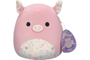 Original Squishmallows 7.5-Inch - Easter Squishmallows - Peter the Pig with Easter Print Belly