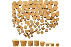 AHLMA 40 Piezas Corchos para Botellas de Cónicos de Madera Tapones de Corcho Botellas de Vino de Tapones de Corcho Cónicos Grandes Y Pequeños para Botellas de Vino Y Cerveza