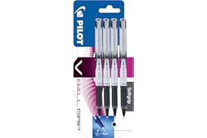 Pilot Spain v-ball Grip 05 – pióro kulkowe w płynie, czarny, 4 sztuki