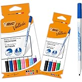 Pennarelli Magnetici Per Lavagna Bianca 12 Colori | Punta Fine 1-2 Mm Con Gomma Sul Tappo | Per Ufficio, Scuola E Casa