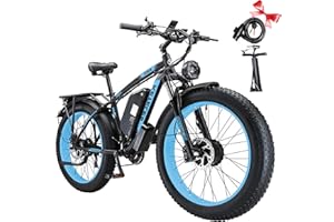 BEWELL Keteles K800 E-bikes-for-Men 26 Inch Fat-Tyre-Electric-Bike with Dual-Motors 23Ah Removable Battery Max 100KM 21-Speeds Electric-Bicycle for Mountain Beach Snow Commuting (UK Warehouse)