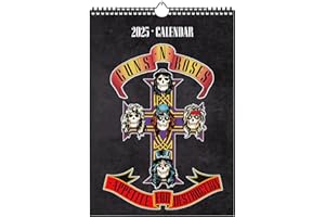 GRUPO ERIK Calendario 2025 pared A3 Guns N Roses - Calendario pared grande, Planificador mensual: Con Ilustraciones a todo color (29,7x42 cm)