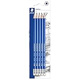 Staedtler Norica Eraser Tipped Pencil (Pack of 5), 132 46BK5DST