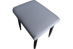 AQIGR Stool Chair Cover Dressing Table Chair Seat Protector Bedroom Square Stool Covers Dust Proof Durable Simple Soft Chair Covers (Color : #17, Size : 2PC)
