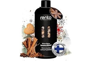 ‎RENTO Rento Sauna-Duft "Lebkuchen" 400 ml - Natürlicher Sauna-Aufguss mit Honigkuchen-Duft - angenehmes, beruhigendes Aroma für volle Entspannung