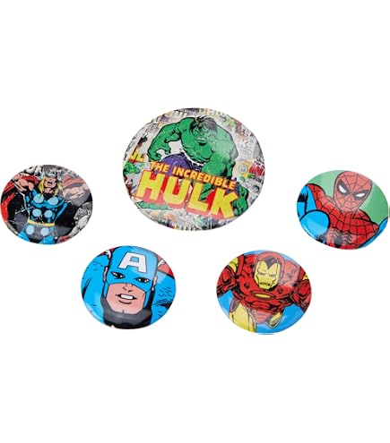 Pack Badges Batman DC Comics - 4x25mm + 1x32mm - Officiel Pyramid International