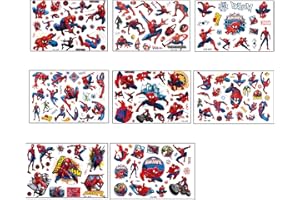 NDZYDXW Tatuajes Temporales para,8pcs Tatoos Infantiles de Serie de Spiider-Mann,Calcamonias para Niños Niñas Tatuajes Dibujos Animados,Pegatinas Infantiles Navidad Cumpleaños Regalos Lavables