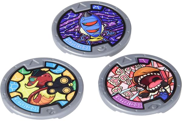 Yokai B5944 - 1 enveloppe CONTENANT 3 MÉDAILLES SURPRISES CHACUNE (COULEURS ASSORTIES)