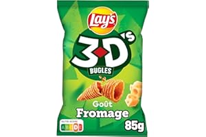 Bénénuts Lay's 3D'S Bugles, Goût Fromage, 85 g