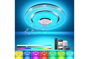 EASY EAGLE Plafon LED Techo Bluetooth: Lampara Techo RGB con Mando a Distáncia y Control APP para Salon Dormitorio,Compatible con Alexa y Google Home Para Salon Dormitorio Baño,36W Ø28