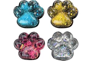 JurciCat 4 szt Taba Squishy Squishy kocia łapa Fufu Squishy Łapy Squishy Squishy Cat Anti Stress Toy Cat Paw Squishy With Balls Funny Anti Stress And Anxiety Relief（B）