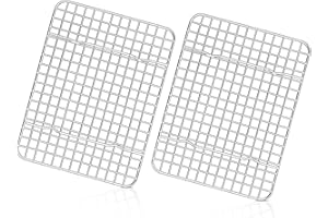 Herogo set di 2 griglie di raffreddamento in acciaio inox (22x16x2 cm) Griglia di raffreddamento per piccole teglie e tostapane, resistente e lavabile in lavastoviglie