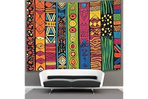 kaiyun Motivi africani Arazzo Appendere Alla Parete,Colorato Arte Murale Estetico Per La Decorazione Della Casa,per Soggiorno,camera Da Letto,150cmx200cm
