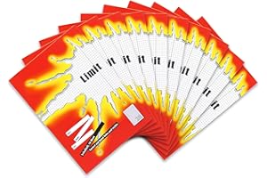 Limit Schulheft A4, 16 Blatt, Lineatur 28, kariert mit Rand, rot, 10 Stück