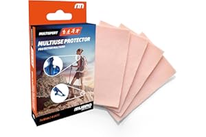 Mugiro Protector Antirozaduras Multiuso – 4 Láminas Adhesivas Recortables 7x10 cm – Algodón Elástico Hipoalergénico – Prevención de Rozaduras en Muslos, Pies, Axilas, Cuello y Pies