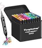 Set 100 Pennarelli Colorati Hhhouu – Doppia Punta (1 E 6 Mm) Per Disegno E Illustrazioni