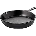 KICHLY Pre-Seasoned Cast Iron Skillet Frying Pan (8 Inch)
