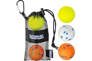 DINOBALL Hundeball Unzerstörbar - 3er Set Dauerhaftes Hundespielzeug | Robuste Tennisbälle für Aggressive Kauer | Perfekt für Große, Mittelgroße & Kleine Hunde sowie Welpen (6,5cm (3er-Set))